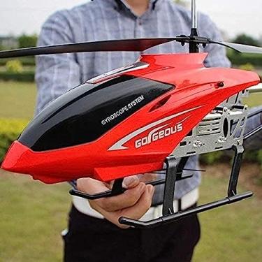 Imagem de Volu Helicóptero RC 85CM 3.5 Canais Com Giroscópio Luz LED Carregamento De Avião Elétrico Drone Iniciante Para Meninos Crianças E Adultos