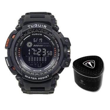 Imagem de Relógio Masculino Tuguir Digital TG30408 Preto e Laranja