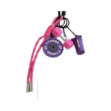 Imagem de Chaveiro De Silicone Para Amantes De Academia: Halteres, Pesos E Anilh