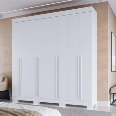 Imagem de Guarda-roupa Casal 8 Portas 4 Gavetas 100% MDF 218cm Azaleia Espresso 