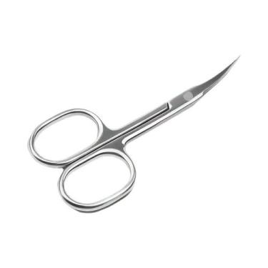 Imagem de Tesoura Profissional Masculina Extra Fina Curvada Para Cutículas, Sobr