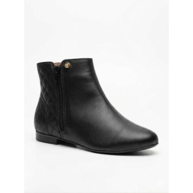 Imagem de Bota Feminina Via Uno Cano Curto Rasteira 072104, 36, Preto
