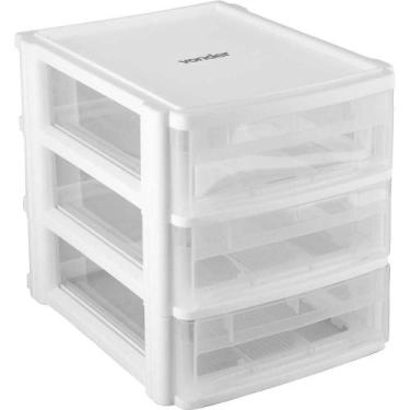 Imagem de Organizador Plástico 3 Gavetas 3kgf Nove54 Opv0271 350mm
