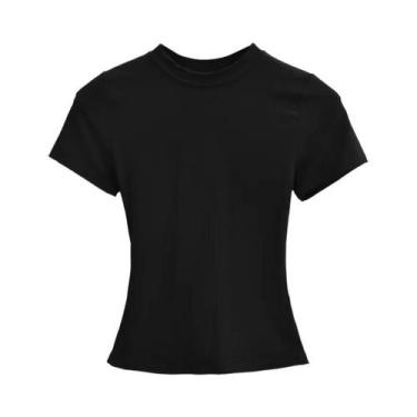 Imagem de Camiseta Casual Feminina Slim Fit De Manga Curta, Tendência De Moda, T