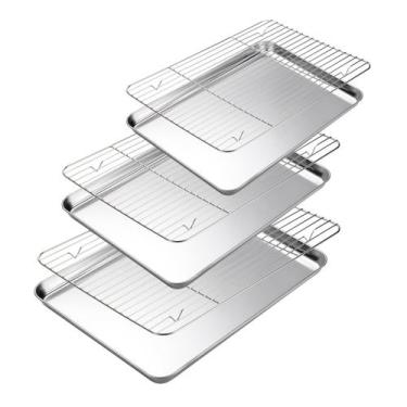 Imagem de Conjunto de assadeira com rack de resfriamento Amrules em aço inoxidáv