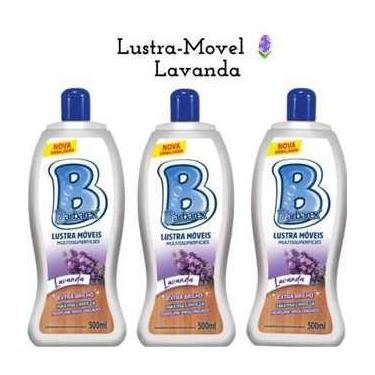 Imagem de Kit 3 Unidades Lustra Móveis Proteção Lavanda 500ml Barbarex