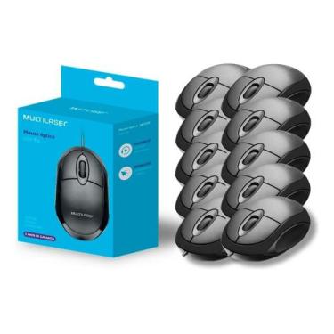 Imagem de Mouse Para Pc Óptico Usb 1200dpi Atacado/revenda Kit Com 10 - Multilas