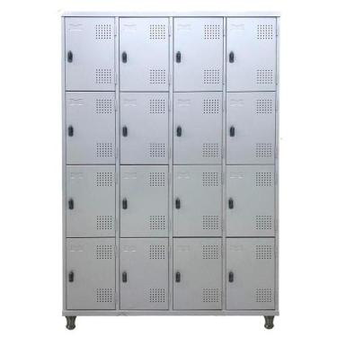 Imagem de Armário Roupeiro De Aço Guarda-Volume Locker Vestiário 16 Portas Peque