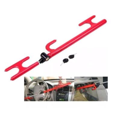 Imagem de Trava Carneiro Antifurto Pedal E Volante Para Carro 55cm - IDEIA-PRO