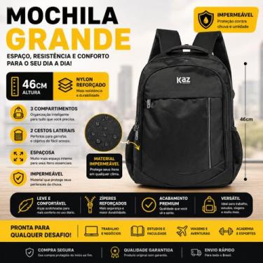 Imagem de Mochila Unissex Grande Capacidade Faculdade Compartimento Reforçada No