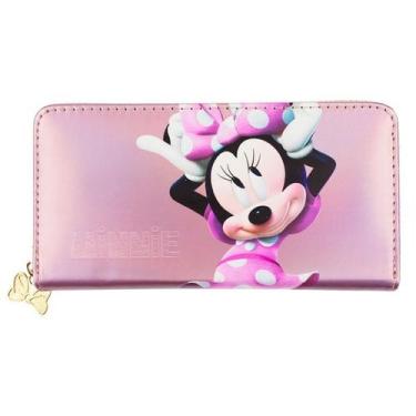 Imagem de Carteira retangular rosa minnie 10x20cm - disney