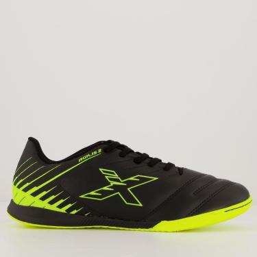 Imagem de Chuteira Oxn Agilis 2 Futsal Preta e Verde Limão-Masculino