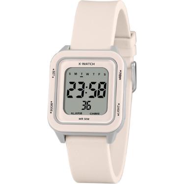 Imagem de Relógio X-Watch Feminino Ref: Xlppd063 Bxtx Retangular Digital Nude-Feminino