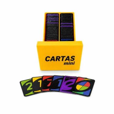 Imagem de Jogo de Cartas Mini Colorido Portátil com Caixa Organizadora - Topmixs