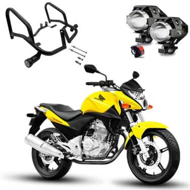 Imagem de Kit Protetor Carenagem + Par Farol Milha U5 CB 300 2009 2010 2011 2012