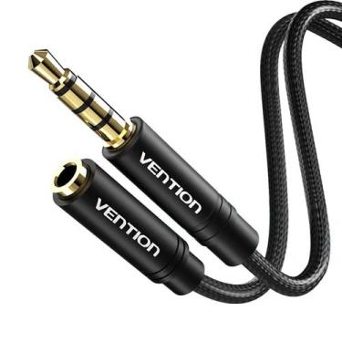 Imagem de Cabo extensor P3 Macho p/ P3 fêmea Fone Microfone Lapela 50cm - Bbacom