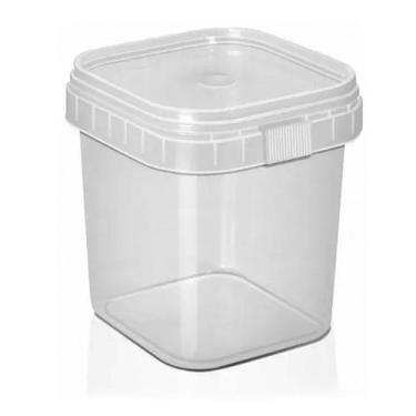 Imagem de Pote Quadrado Com Lacre Bolo No Pote Descartável 220ml WS Plastico PP 