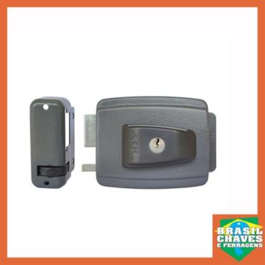Imagem de Fechadura Eletrica AGL  MINI 110V 5116 Cinza Cil.40mm