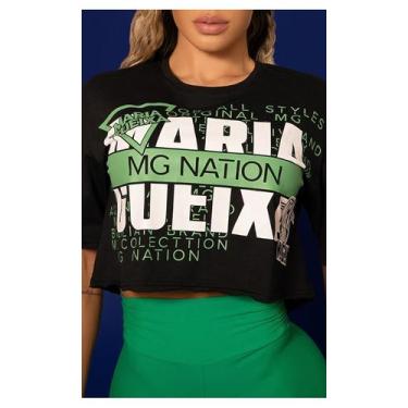 Imagem de Blusa t-shirt mg nation maria gueixa, M, Preto