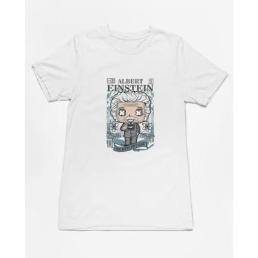Imagem de Camiseta Poster Pop Style Inspiração EINSTEIN Estampa DTF 100% Algodão