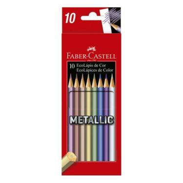 Imagem de Ecolápis de Cor FABER-CASTELL 10 Cores Tons Metálicos