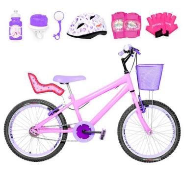 Imagem de Bicicleta Infantil Feminina Aro 20 Aero + Kit Premium - FlexBikes, Ros