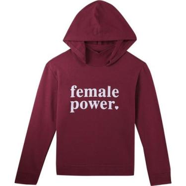 Imagem de Blusa Tradicional Moletom Feminino Malwee Ref. 93039, P, Vinho