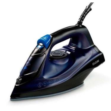 Imagem de Ferro de passar a vapor elgin 1200w vapor turbo preto e roxo 127v, 110
