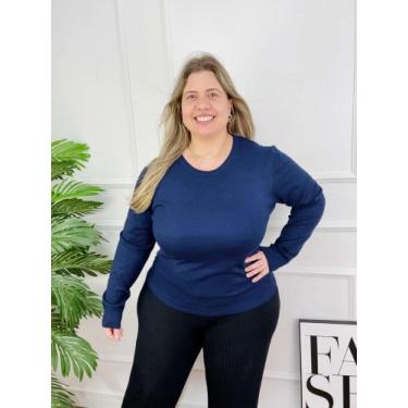 Imagem de Sueter Plus Size - Decote V ou O - Várias Cores 658048 - ORIGINAL JEAN