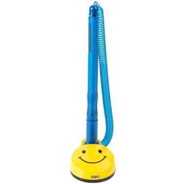 Imagem de Caneta para Balcão Daily com Suporte Mini 0,7MM Azul (blister) - Deli