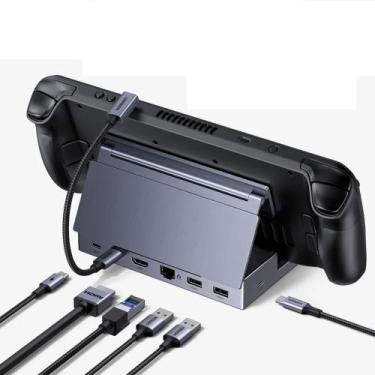 Imagem de Hub USB-C UGREEN 6 em 1 Tipo-C HDMI 5Gbps USB-A/C PD100W 1000Mbps, Cin