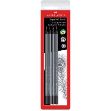 Imagem de Lápis preto Supersoft SM/907SOFT com 4 unidades - Faber-Castell