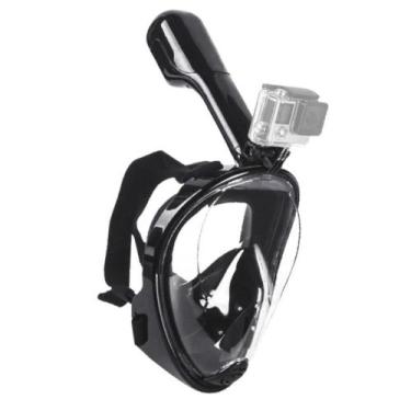 Imagem de Máscara De Mergulho Surface Preta L/XL com adaptador para Câmeras de a
