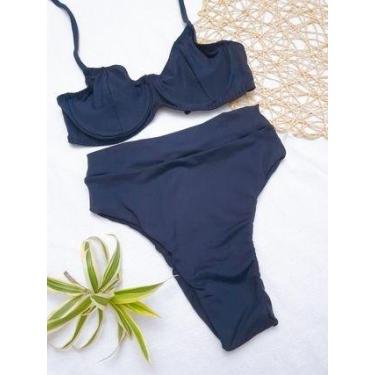 Imagem de Biquini meia taça + hot pants preto - SMELL SWIMWEAR, Preto, M