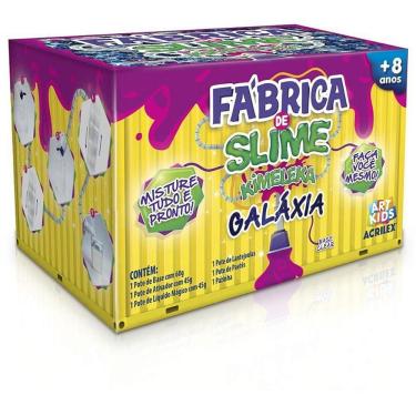 Imagem de Kit Fábrica de Slime Kimeleka Galáxia com Efeito Galáctico Caixa com 4 Unidades Acrilex