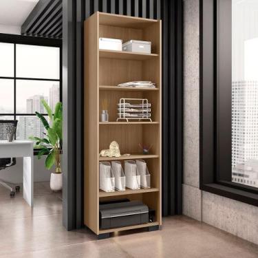Imagem de Estante de Livros 60,5CMX188CM 5 Prateleiras Office Móveis Leão Marrom