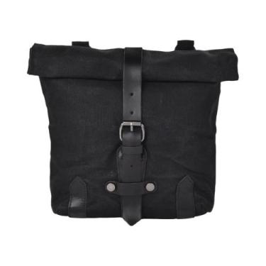 Imagem de Bolsa Lateral Vintage Impermeável De Lona Encerada a Óleo Para Motocic