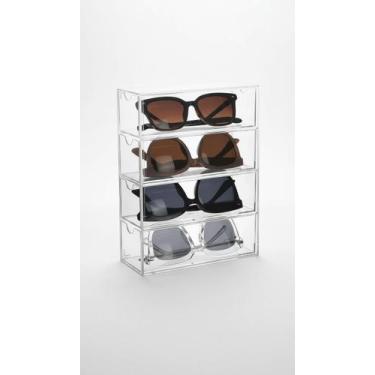 Imagem de Organizador Acrílico Transparente 4 Divisórias - Congratulations Store