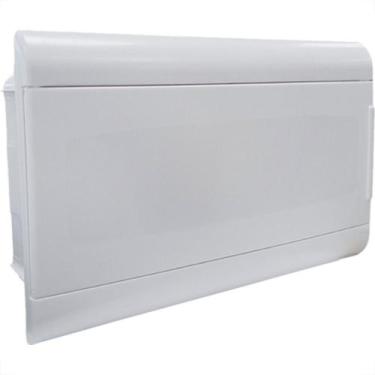 Imagem de Centrinho Steck Pvc Embutir Branco Para 16 Disjuntores Din Sem Barrame