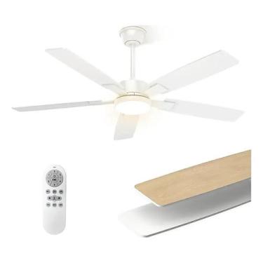 Imagem de Ventilador de Teto FANSVENTO 5 pás 1.32m com Luz LED, Controle Remoto 