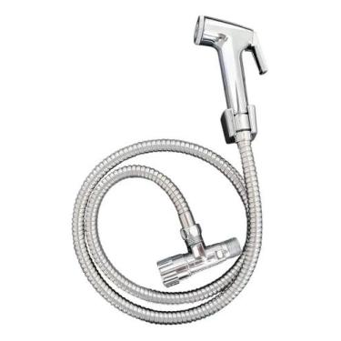 Imagem de Ducha Higiênica 1/4 Cromada Fertak Gatilho ABS Cromado Com Mangueira e