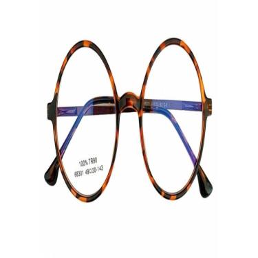 Imagem de Armação Óculos de Grau Feminina Redondo Harry Animal Print-Feminino