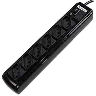 Imagem de Filtro de Linha com 6 Tomadas Diagonais em ABS-KITEC-FLK6DPVC
