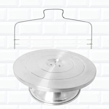 Imagem de Kit Confeitaria Bailarina Giratória Cortador Nivelador Bolo