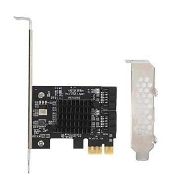 Imagem de Placa de expansão PCI-E para 2 portas SATA 3.0 PCI Express SATA Adaptador Suporta modo IDE AHCI1.0, compatível com hot pluging.