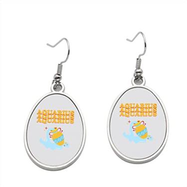 Imagem de Brinco Aquarius – Brincos pendentes para meninas – Presente de festa de aniversário dos namorados, Metal, Sem pedras preciosas