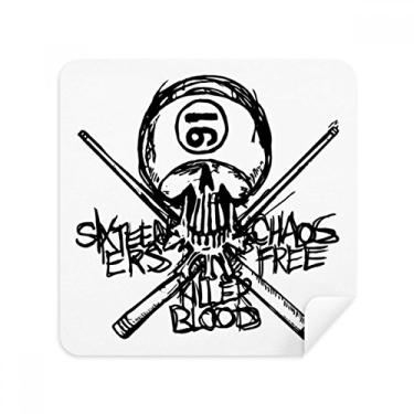 Imagem de Número 16 Ninja Preto Esqueleto Espada Óculos Pano Limpador de Tela Tecido Camurça Pacote com 2