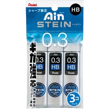 Imagem de Pentel Ain Stein Grafite para lapiseira 0,3 mm HB, 15 grafites, pacote com 3 (XC273HB-35)