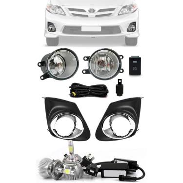 Imagem de Kit Farol de Milha Neblina Toyota Novo Corolla 2012 2013 + Kit Led