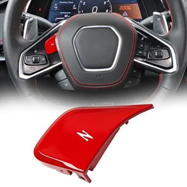 Imagem de FINMOKAL Interruptor De Botão De Controle De Volante De Carro Para 2020-2022 Corvette C8 Stingray Vermelho